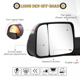 2009-2012 Ram 1500/2500/3500 Tow Mirrors - Power/Heated/Signal/Puddle Lamps (4th Gen)