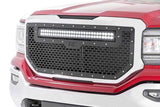 ROUGH COUNTRY MESH GRILLE W/30" DUAL ROW BLACK SERIES LED LIGHT BAR | 2016-2018 GMC SIERRA 1500 - 70158