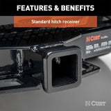 CURT CLASS 4 TRAILER HITCH; 2IN. RECEIVER; 2015-2020 FORD TRANSIT-150/250/350 - 14012