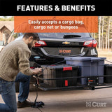 CURT 60IN. X 24IN. BLACK STEEL BASKET CARGO CARRIER (FIXED 2IN. SHANK; 500 LBS.) - 18152