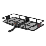 CURT 60IN. X 24IN. BLACK STEEL BASKET CARGO CARRIER (FIXED 2IN. SHANK; 500 LBS.) - 18152