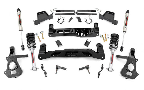 ROUGH COUNTRY 7 INCH LIFT KIT | LIFT STRUTS & V2 | 14-18 SILVERADO/SIERRA 1500 2WD | ALUMINUM/STAMPED STEEL - 18771