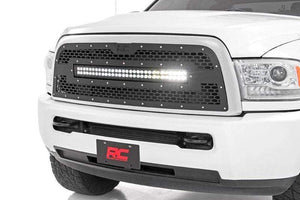 ROUGH COUNTRY MESH GRILLE W/30" DUAL ROW BLACK SERIES LED LIGHT BAR | 2013-2018 DODGE RAM 2500/3500 - 70152