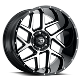 VISION 360 SLIVER GLOSS BLACK MACHINED FACE | 20X10 6X139.7 -29 OFFSET - C360-20083GBMF-29