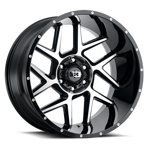 VISION 360 SLIVER GLOSS BLACK MACHINED FACE | 20X9 8X6.5 +12 OFFSET - C360-2981GBMF12