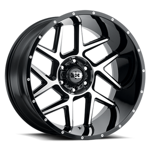 VISION 360 SLIVER GLOSS BLACK MACHINED FACE | 20X9 6X135 +12 OFFSET - C360-2936GBMF12