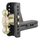 CURT ADJUSTABLE CHANNEL MOUNT WITH DUAL BALL (2-1/2IN. SHANK; 20;000 LBS.; 6IN. DROP) - 45902