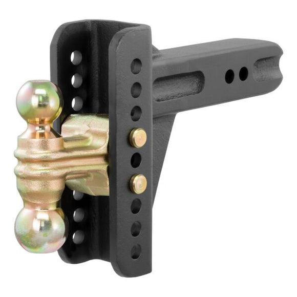CURT ADJUSTABLE CHANNEL MOUNT WITH DUAL BALL (2-1/2IN. SHANK; 20;000 LBS.; 6IN. DROP) - 45902