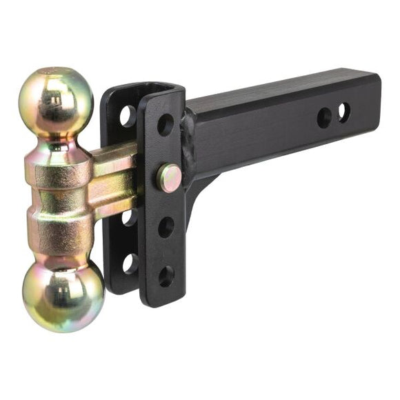 CURT SLIM ADJUSTABLE CHANNEL MOUNT WITH DUAL BALL (2IN. SHANK; 10K; 3-3/4IN. DROP) - 45903
