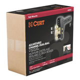 CURT ADJUSTABLE CHANNEL MOUNT WITH 2-5/16IN. BALL/PINTLE (2-1/2IN. SHANK; 20;000 LBS. - 45908