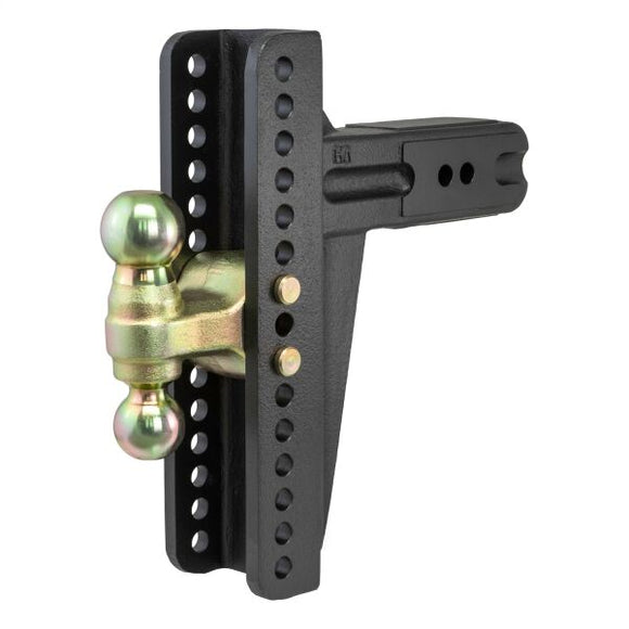 CURT ADJUSTABLE CHANNEL MOUNT WITH DUAL BALL (3IN. SHANK; 21;000 LBS.; 10-5/8IN. DROP - 45928