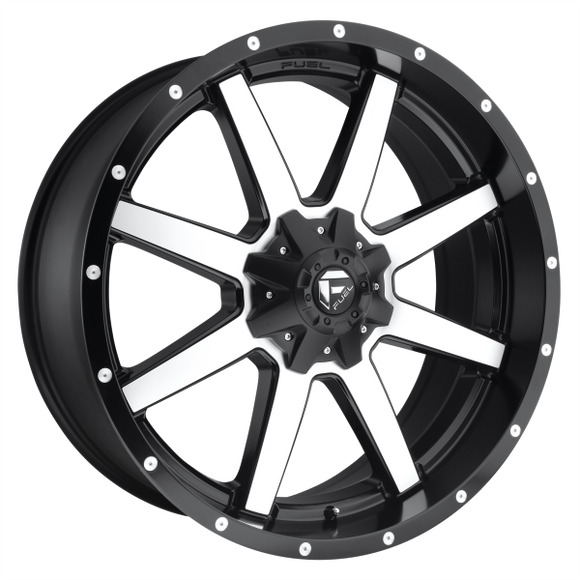 FUEL MAVERICK D537 1PC 17X9 5X4.5/5X5 MATTE BLACK MACHINED FACE -12MM - D53717902645