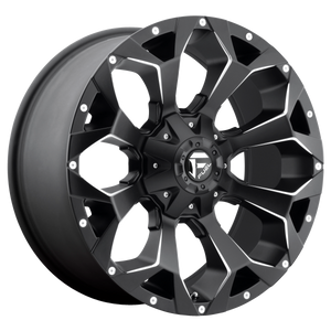 FUEL ASSAULT D546 1PC 17X8.5 5X4.5/5X5 MATTE BLACK & MILLED 14MM - D54617852652