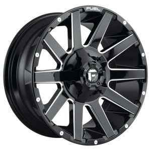 FUEL CONTRA D615 1PC 18X9 6X135/6X139.7 GLOSS BLACK & MILLED -12MM - D61518909845