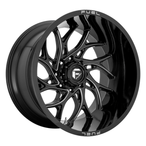 FUEL RUNNER D741 1PC 20X9 5X150 GLOSS BLACK & MILLED 01MM - D74120905650