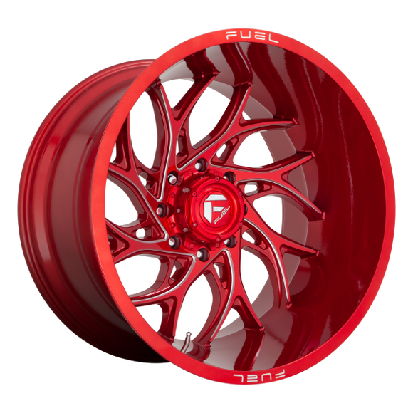 FUEL RUNNER D742 1PC 26X14 8X180 CANDY RED & MILLED -75MM - D74226401845