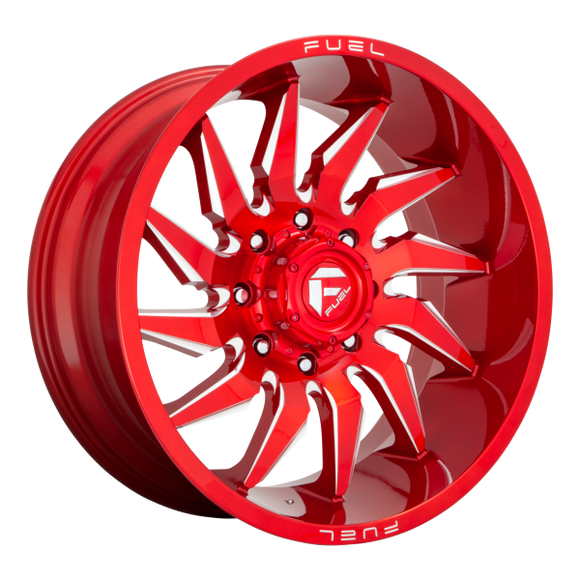 FUEL SABER D745 1PC 22X12 6X135 CANDY RED & MILLED -44MM - D74522208947