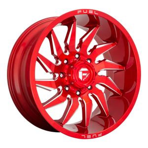 FUEL SABER D745 1PC 22X12 8X6.5 CANDY RED & MILLED -44MM - D74522208247