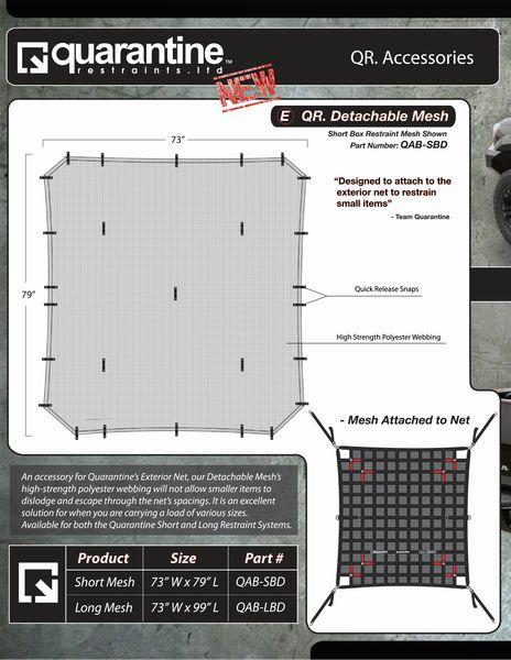 QUARANTINE DETACHABLE MESH - SHORT BOX