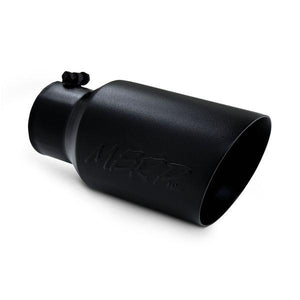 MBRP T5072BLK TIP | 6" O.D. DUAL WALL ANGLED 4" INLET 12" LENGTH BLACK COATED - T304