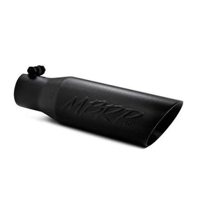 MBRP T5106BLK TIP | 3" O.D. DUAL WALL ANGLED 2" INLET 12" LENGTH BLACK COATED - T304