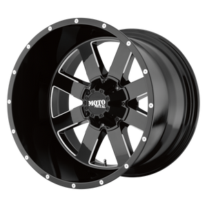 MOTO METAL MO962 20X12 8X170 GLOSS BLACK & MILLED -44MM - MO96221287344N