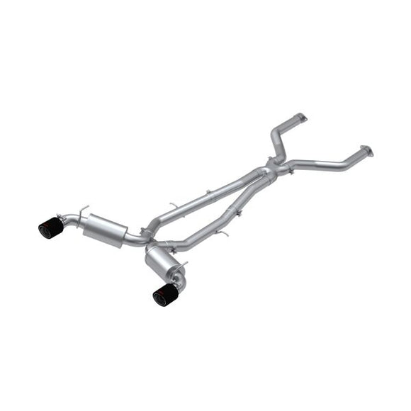 MBRP ARMOR PRO CATBACK STAINLESS EXHAUST SYSTEM CF TIPS - 17-22 INFINITI Q60 3.0L V6 - S44043CF