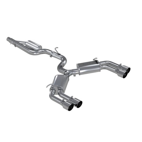 MBRP ARMOR PRO CATBACK STAINLESS EXHAUST SYSTEM CF TIPS - 15-20 AUDI S3 2.0L - S4601304