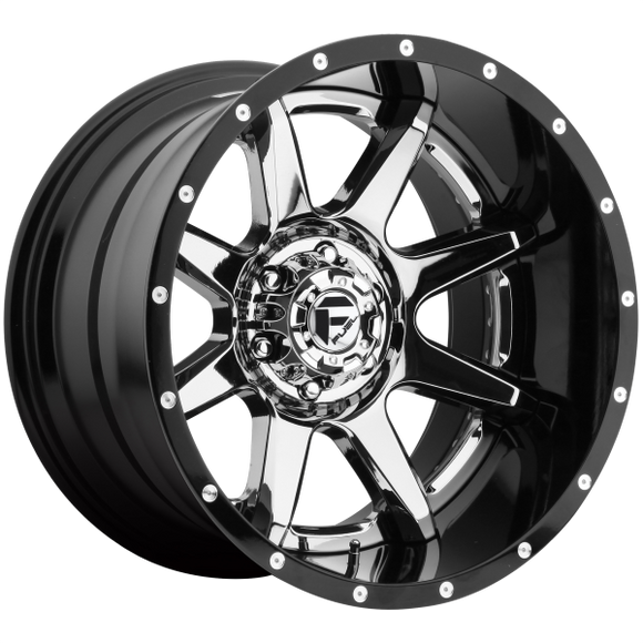 FUEL OFFROAD RAMPAGE 2PC D247 20X10 8X180 CHR-PLATED-GBL -19MM - D24720001847