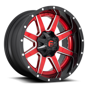 FUEL MAVERICK 2PC D250 22X12 5X5.0/5.5 GL-RED -44MM - D25022205747