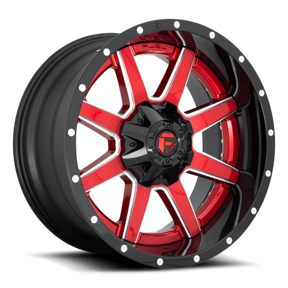 FUEL MAVERICK 2PC D250 22X12 5X5.0/5.5 GL-RED -44MM - D25022205747