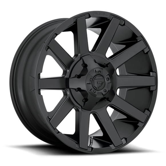 FUEL CONTRA 1PC D437 20X10 8X6.5 SATIN-BLK -18MM - D43720008247