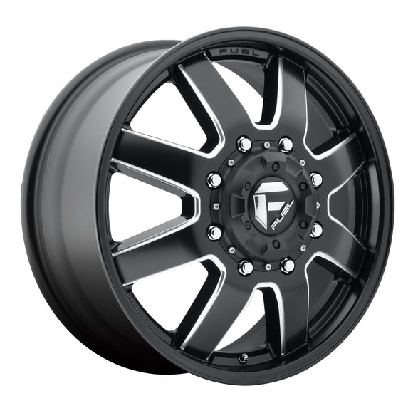 FUEL MAVERICK D538 1PC 22X8.25 8X210 DUALLY MATTE BLACK & MILLED 105MM - D538228293