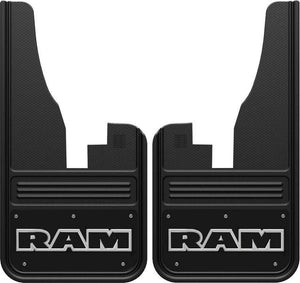 GATORBACK RAM TEXT MUD FLAPS - BLACK/WRAP