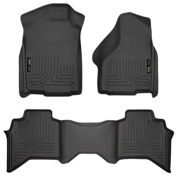 HUSKY LINERS FRONT & 2ND SEAT FLOOR LINERS | 2009-2018 DODGE RAM QUAD CAB