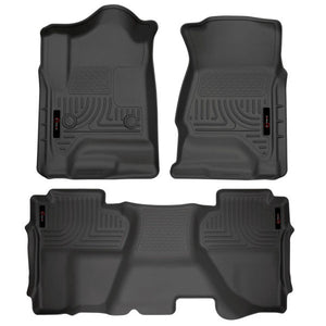 ENTHUZE FLOOR LINERS - SILVERADO SIERRA 1500/2500/3500 DBL CAB 14-18 - ACTENT13281-2