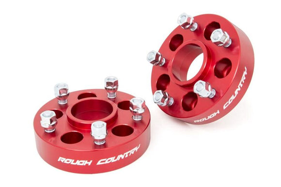 ROUGH COUNTRY 5X4.5 TO 5X5 ADAPTERS (PAIR | RED) - 1092RED