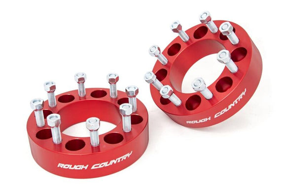ROUGH COUNTRY 2-INCH WHEEL SPACERS (PAIR | RED) - 1099RED