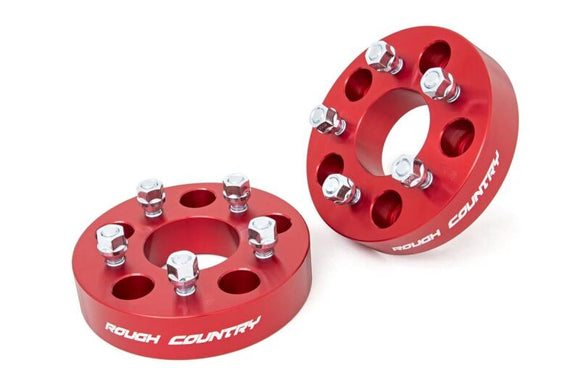 ROUGH COUNTRY 5X5 TO 5X4.5 ADAPTERS (PAIR | RED) - 1100RED