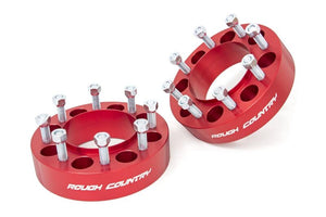 ROUGH COUNTRY 2-INCH 8 x 170mm WHEEL SPACERS (PAIR | RED) - 1094ARED