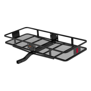 CURT 60IN. X 24IN. BLACK STEEL BASKET CARGO CARRIER (FIXED 2IN. SHANK; 500 LBS.) - 18152